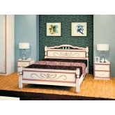 Кровать Карина-5 (дуб молочный) 160 см